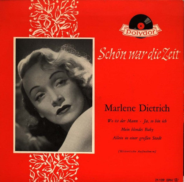 Marlene Dietrich : Schön War Die Zeit (7", EP)