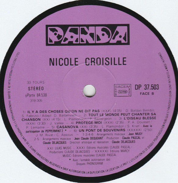 Nicole Croisille : La Femme Et L'enfant (LP, Album, Gat)
