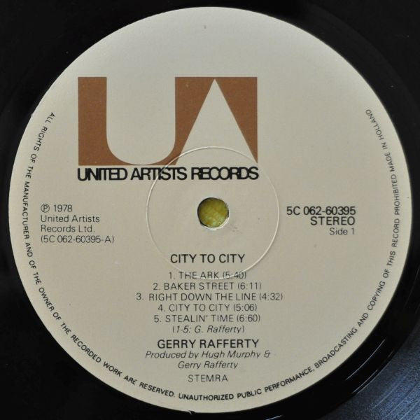 Gerry Rafferty : City To City (LP, Album)