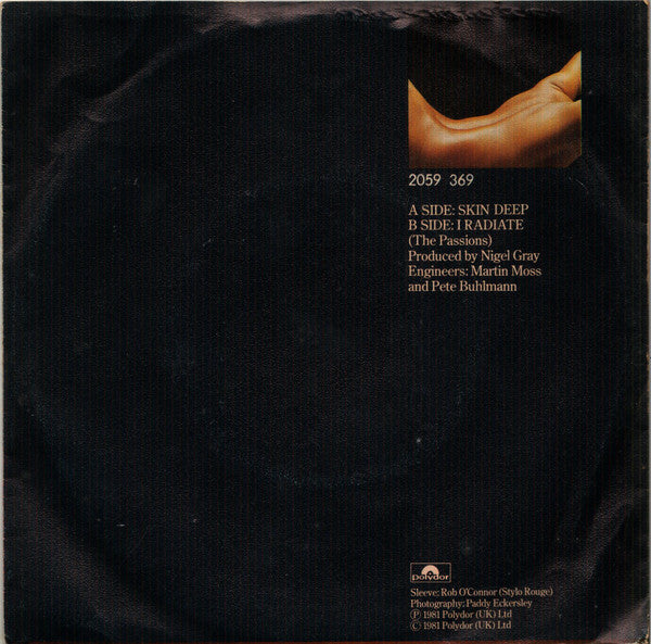 The Passions : Skin Deep (7", Single)