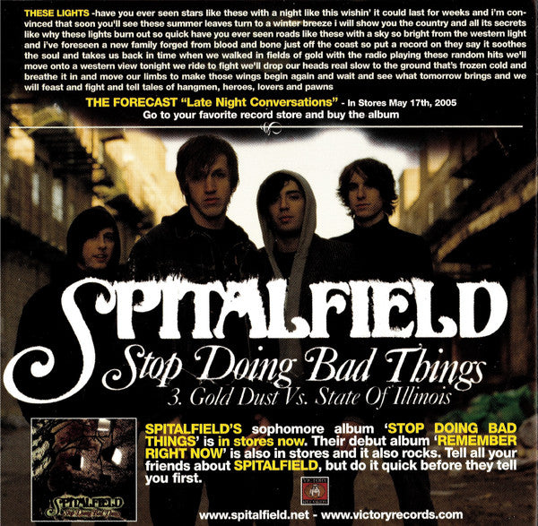 The Forecast, Spitalfield : Victory Records CD Sampler (CD, Promo, Smplr)