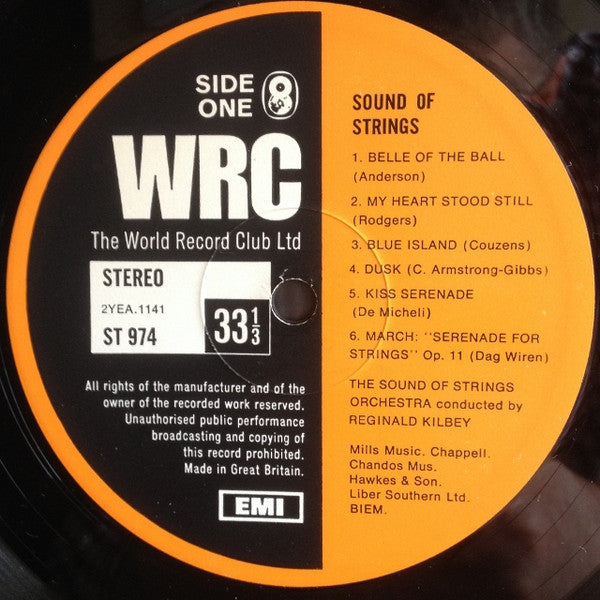 Reg Kilbey And The The Sound Of Strings Orchestra : The Sound Of Strings (LP, Club)
