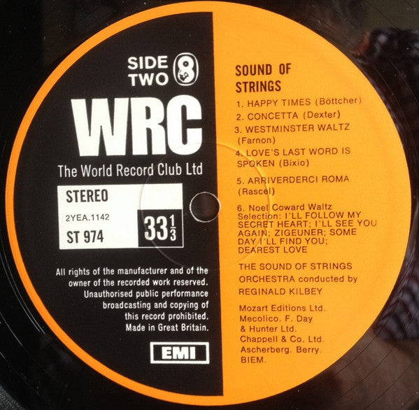 Reg Kilbey And The The Sound Of Strings Orchestra : The Sound Of Strings (LP, Club)