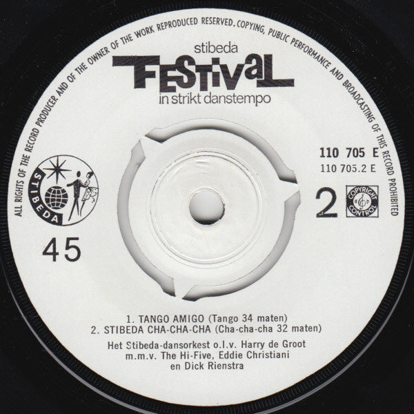 Stibeda-dansorkest M.m.v. Hi-Five (2), Eddy Christiani En Dick Rienstra : Stibeda Festival In Strikt Danstempo (7", EP)