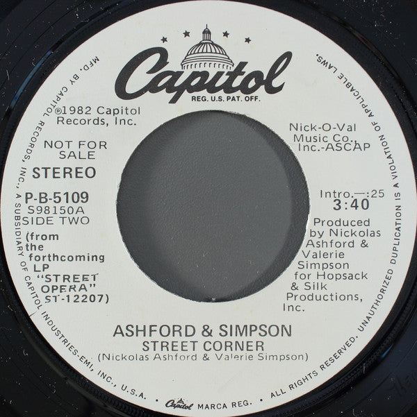 Ashford & Simpson : Street Corner (7", Single, Promo)