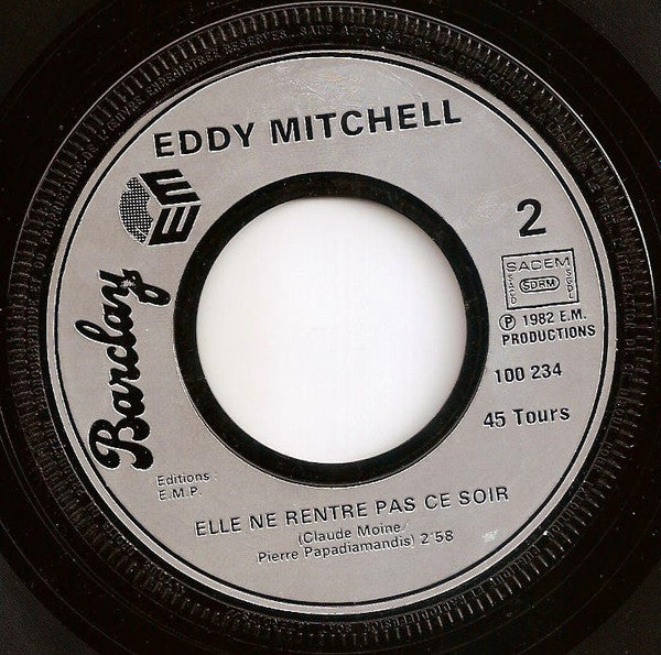 Eddy Mitchell : Le Cimetière Des Éléphants (Version New York) (7")