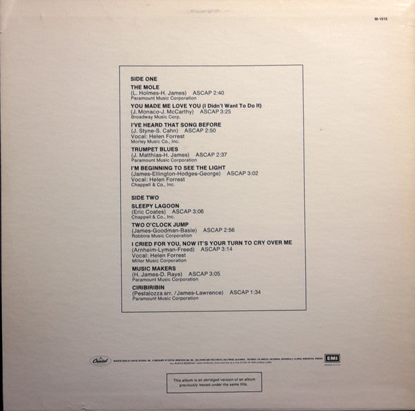 Harry James And His Orchestra : The Hits Of Harry James (LP, Comp, RE, abr)