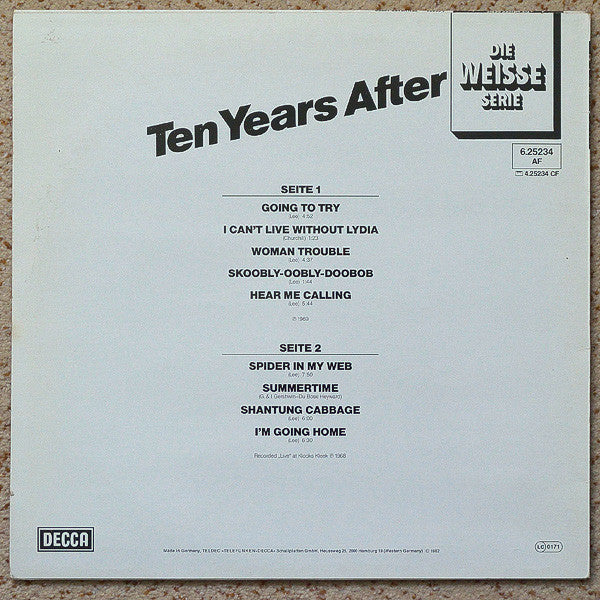 Ten Years After : Ten Years After (LP, Comp)