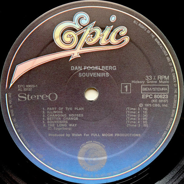 Dan Fogelberg : Souvenirs (LP, Album, RE, Gat)