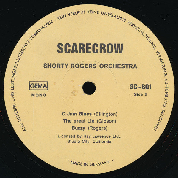 Shorty Rogers Big Band : The Shorty Rogers Big Band "Live" 1953 (LP, Album, Mono)