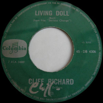 Cliff Richard & The Drifters : Living Doll (7", Gre)