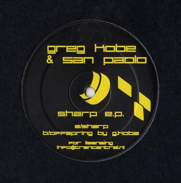 Greg Kobe & San Paolo* : Sharp E.P. (12", EP)