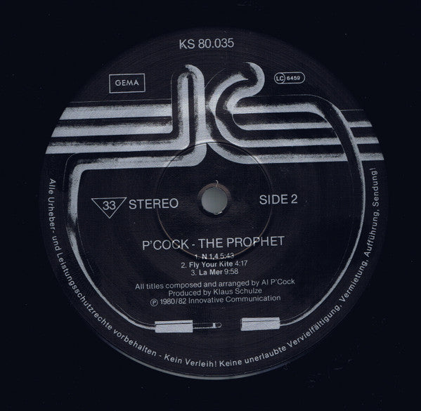 P'cock : The Prophet (LP, Album, RP)