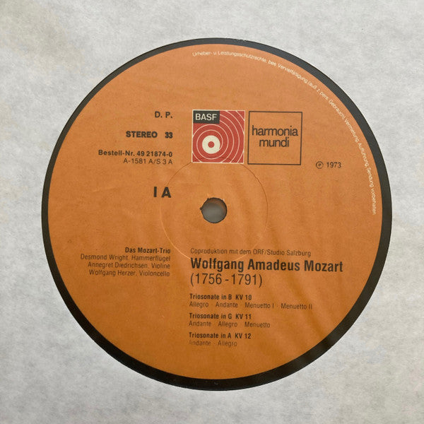 Wolfgang Amadeus Mozart - Das Mozart-Trio : Sämtliche Klaviertrios Nach Dem Urtext Der Neuen Mozart-Ausgabe (4xLP + Box)