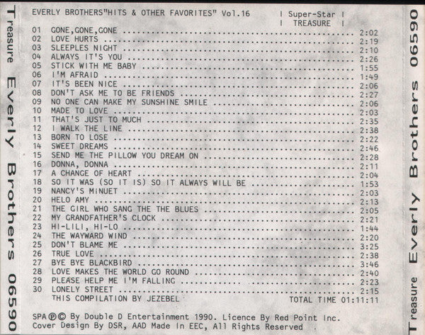 Everly Brothers : Hits And Other Favorites (CD, Comp)
