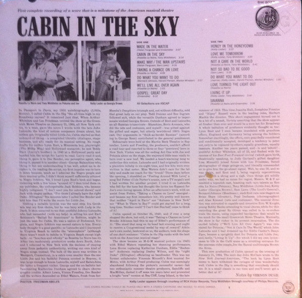 Various : Cabin In The Sky - New York Cast Production (LP, Album)