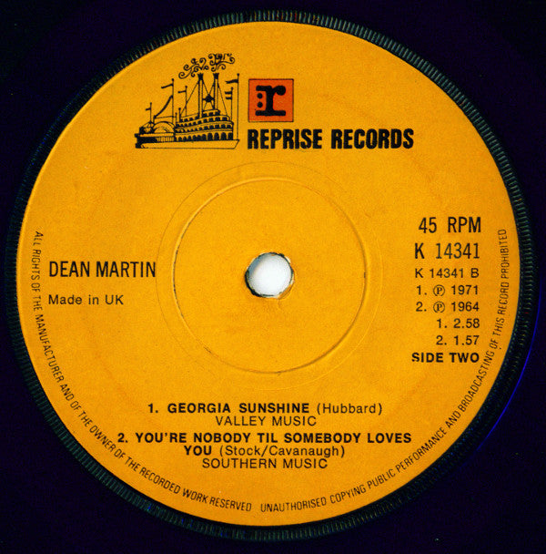 Dean Martin : Gentle On My Mind (7", EP)