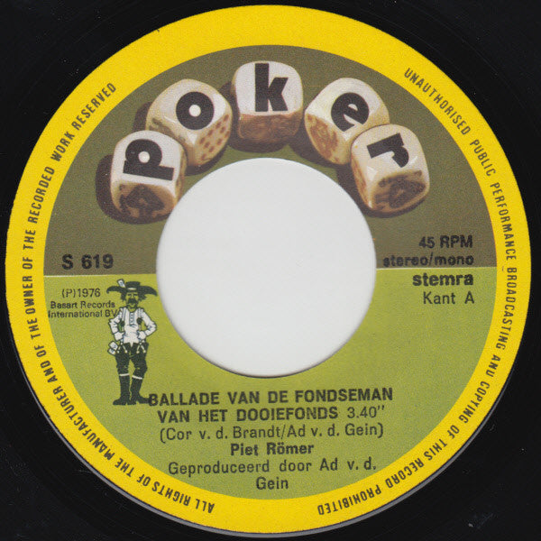 Piet Römer : Ballade Van De Fondseman Van Het Dooiefonds (7", Single)