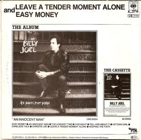 Billy Joel : Leave A Tender Moment Alone (7")