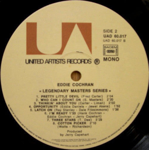 Eddie Cochran : Legendary Masters Series (2xLP, Comp, Mono, Gat)