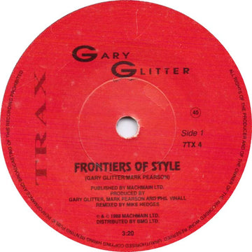 Gary Glitter : Frontiers Of Style (7")