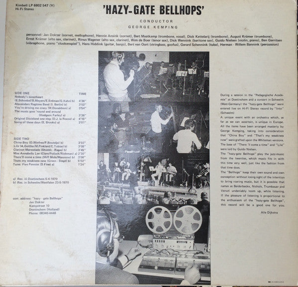 Hazy-Gate Bellhops : Jazz From The Twenties (LP, Album)
