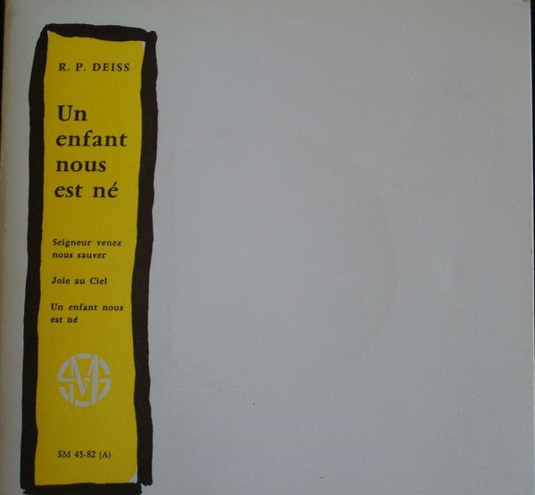 Lucien Deiss : Un Enfant Nous Est Né (7", EP)