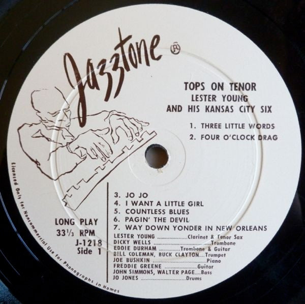 Lester Young And Leon "Chu" Berry : Prez And Chu (Tops on Tenor) (LP, Comp, Mono)