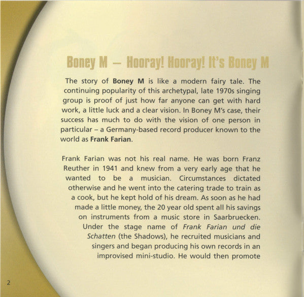 Boney M. : Hooray! Hooray! It's Boney M. (3xCD, Comp, Clu)