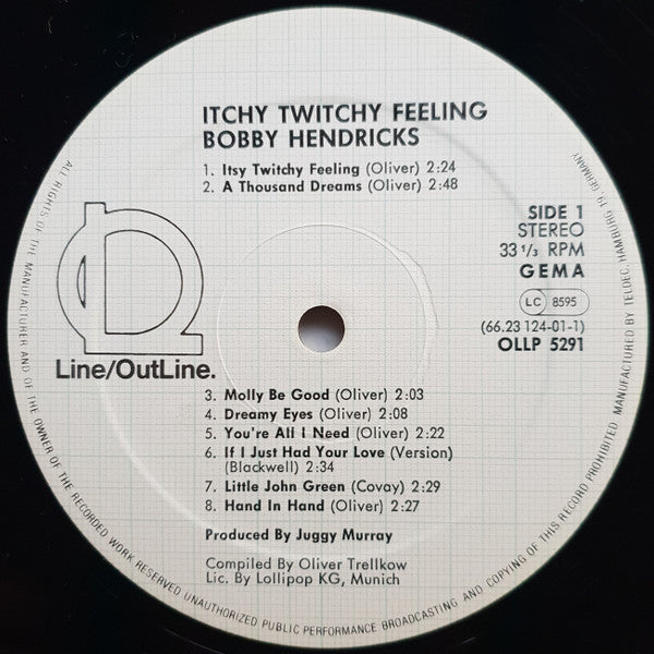 Bobby Hendricks : Itchy Twitchy Feeling (LP, Comp)