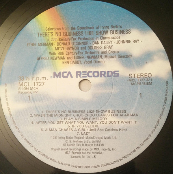 Twentieth Century-Fox Studio Orchestra And Twentieth Century-Fox Studio Chorus : Irving Berlin's There's No Business Like Show Business (LP, RE)