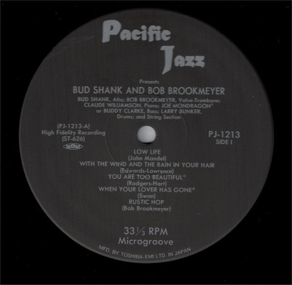 Bud Shank, Bob Brookmeyer : Strings & Trombones (The Saxophone Artistry Of Bud Shank) (LP, Album, Mono, RE, wit)