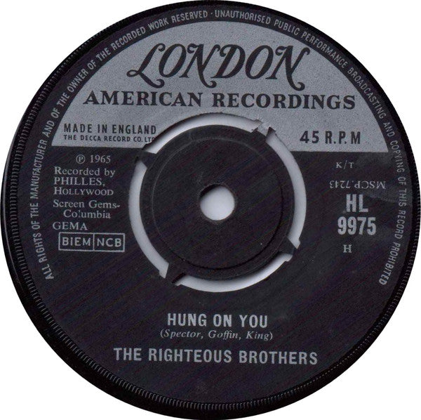 The Righteous Brothers : Unchained Melody (7")
