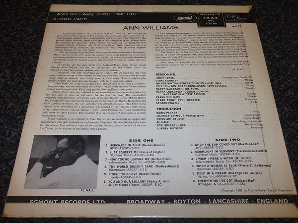 Ann Williams : First Time Out (LP, Album)