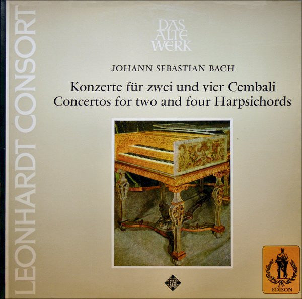 Johann Sebastian Bach - Leonhardt-Consort : Konzerte Für Zwei Und Vier Cembali / Concertos For Two And Four Harpsichords (LP, Album)