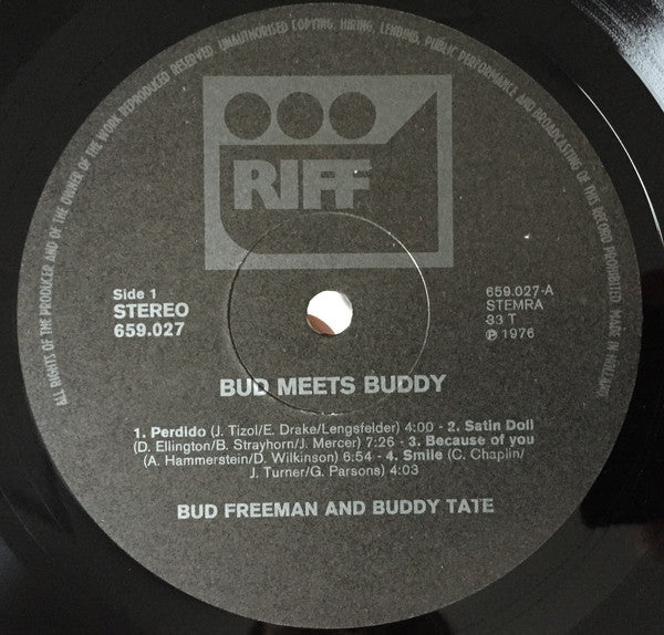 Bud Freeman And Buddy Tate : Bud Meets Buddy (LP, Album)