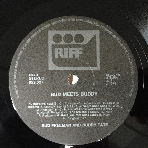 Bud Freeman And Buddy Tate : Bud Meets Buddy (LP, Album)