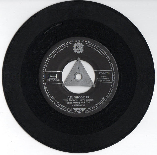 Elvis Presley With The Jordanaires : All Shook Up / That's When Your Heartaches Begin (7", Single)