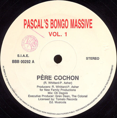 Pascal's Bongo Massive : Volume 1 (12")