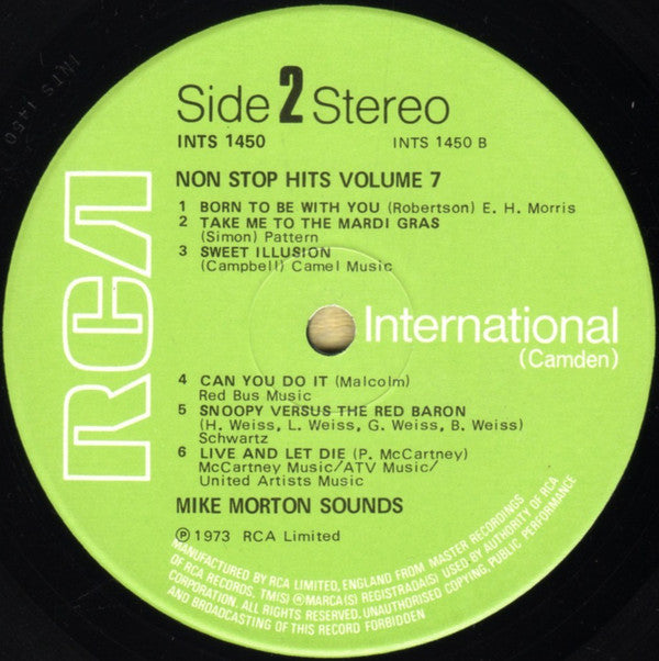 The Mike Morton Congregation : Non Stop Hits (Volume Seven) (LP, Album)