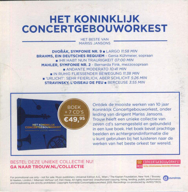 Concertgebouworkest, Mariss Jansons : Het Beste Van Mariss Jansons (CD, Promo, Smplr)
