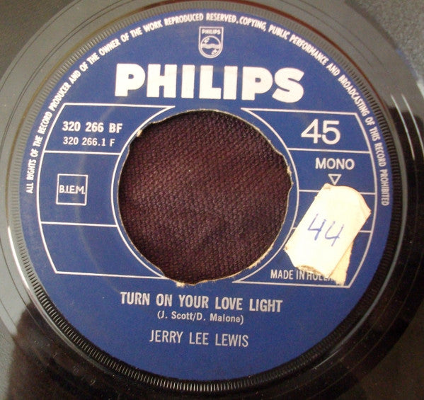 Jerry Lee Lewis : Turn On Your Love Light (7", Single)
