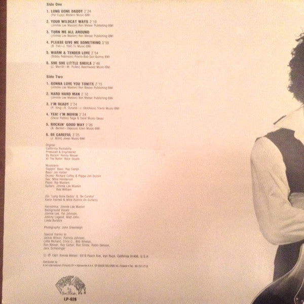 Jimmie Lee Maslon : Your Wildcat Ways (LP, Album)