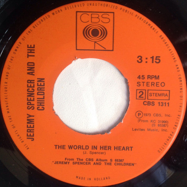 Jeremy Spencer And The Children : Can You Hear The Song  (7", Single)