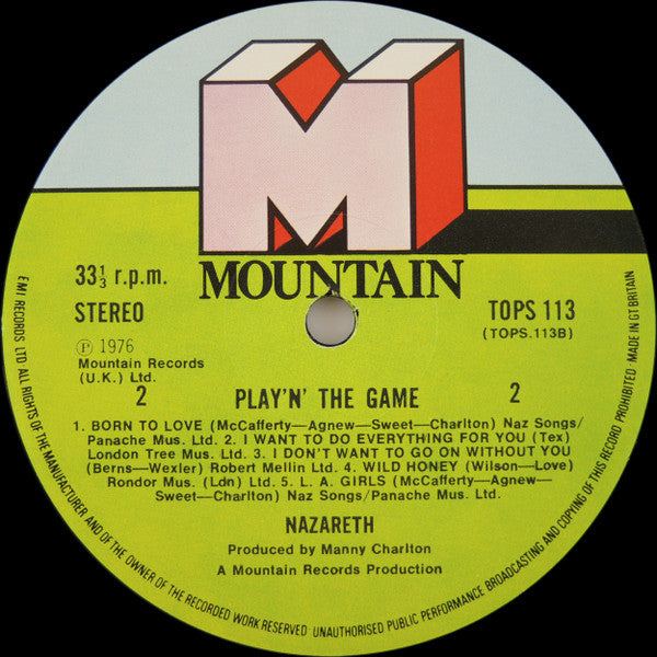 Nazareth (2) : Play'n' The Game (LP, Album)