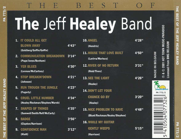 The Jeff Healey Band : The Best Of (CD, Comp, RE)