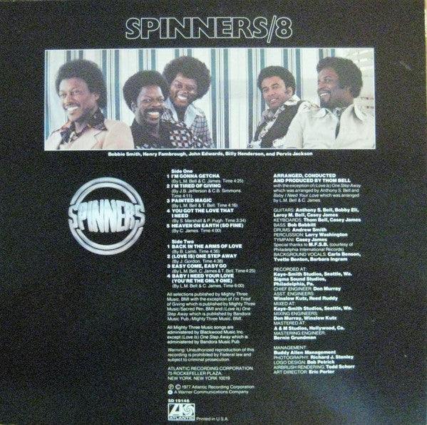 Spinners : Spinners/8 (LP, Album, PR)