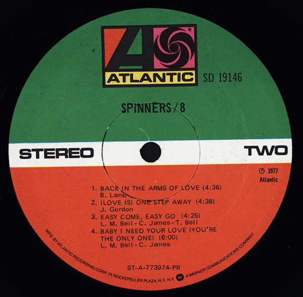 Spinners : Spinners/8 (LP, Album, PR)