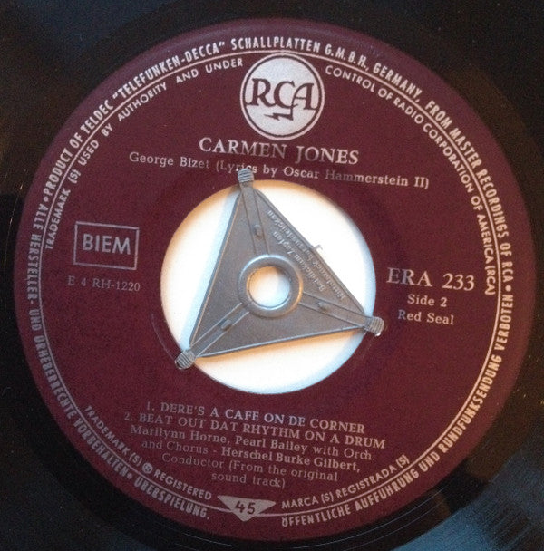 Various : Carmen Jones (From The Original Sound Track) (7", EP)