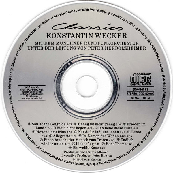 Konstantin Wecker : Classics (2xCD, Album)